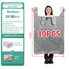 SACS DE RANGEMENT EN HDPE – Sacs de rangement grande capacité pour vêtements, jouets et linge de lit – Lot de 10
