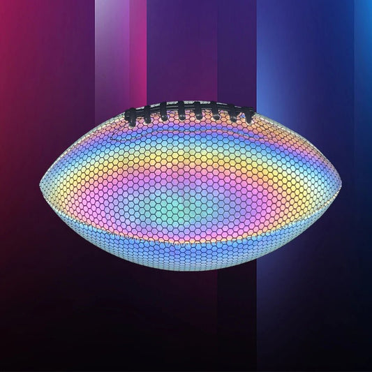 1pc, Size 9 Holographic Luminous Light Up Reflective American Football For Night Training, Glowing In The Dark American Football