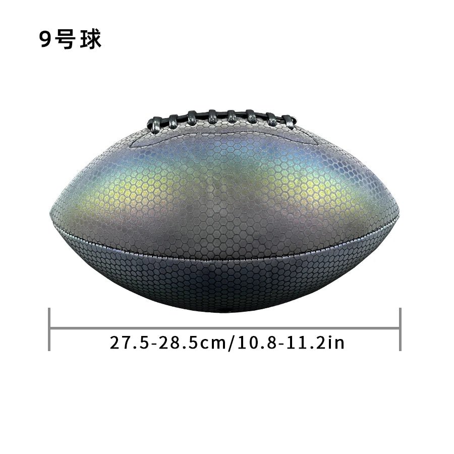 1pc, Size 9 Holographic Luminous Light Up Reflective American Football For Night Training, Glowing In The Dark American Football
