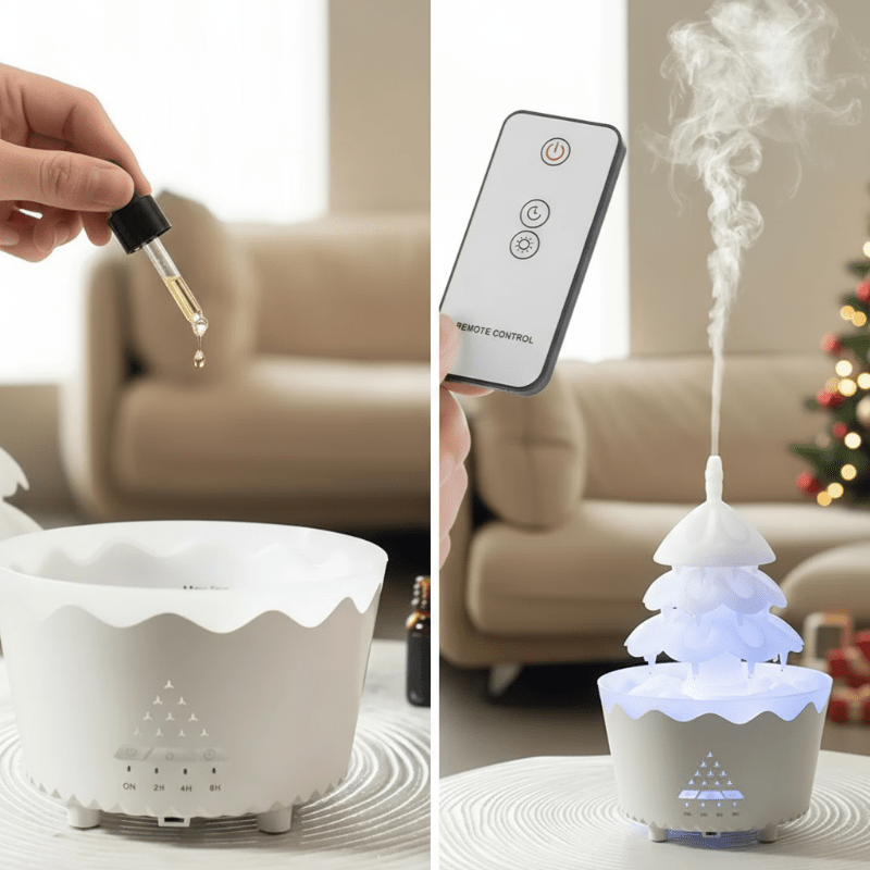 SCENTREE – Weihnachtsbaum-Aroma-Diffusor mit einstellbarem Nebel und LED-Licht 3