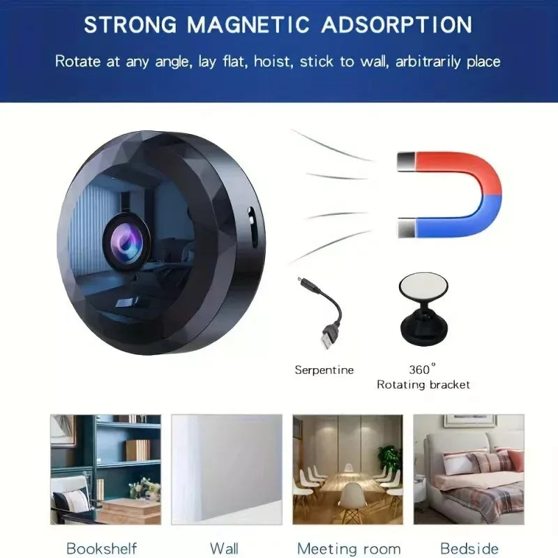 SECURECAM MINI – Mini telecamera WiFi magnetica 1080P HD per sorveglianza discreta