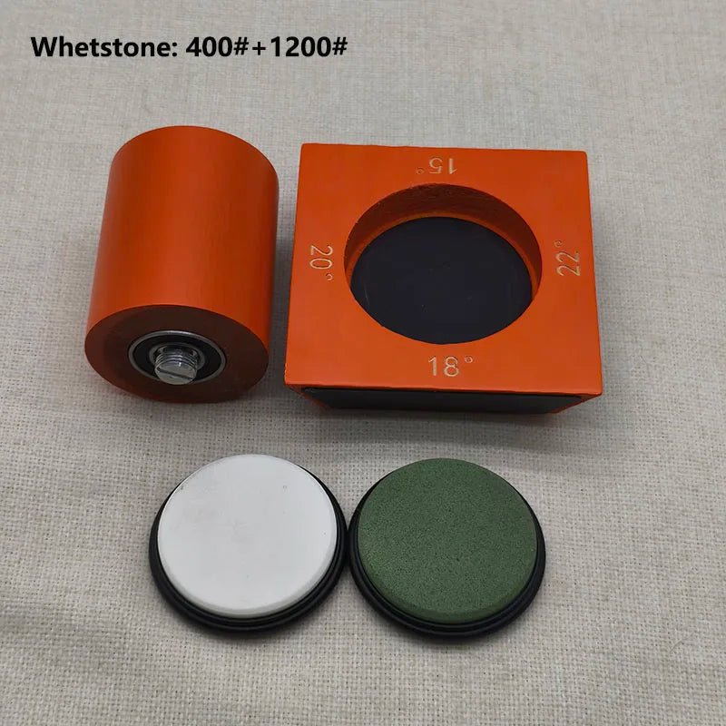 SHARPROLL – 4-Winkel-Rollmesserschärfer mit magnetischem Holzsockel 10