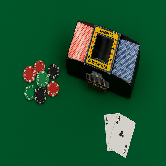 SHUFFLORQ – Automatischer elektrischer Kartenmischer (USB- und batteriebetrieben für 1–2 Kartenspiele) 1