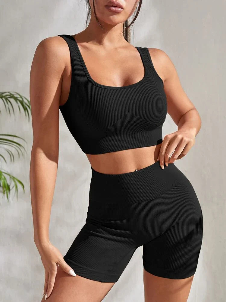 CONJUNTO DE FITNESS SIENNA – Set de entrenamiento de 2 piezas para mujeres con transpirabilidad y comodidad