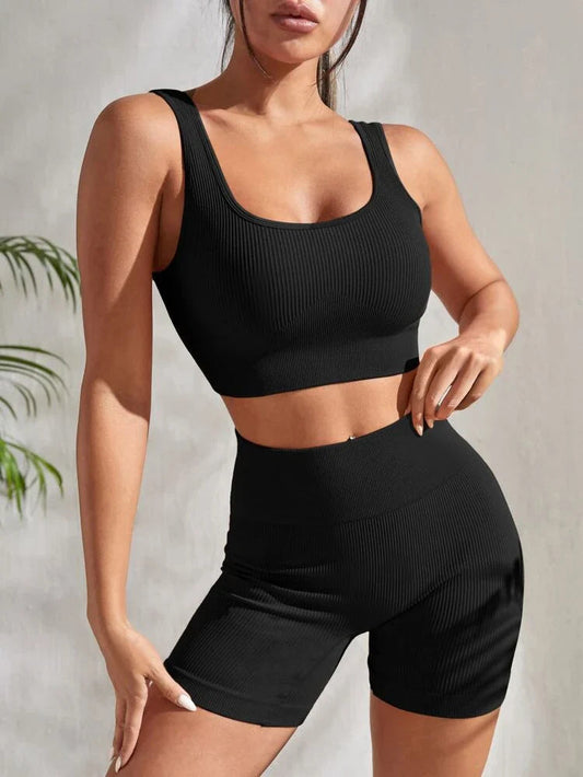 CONJUNTO DE FITNESS SIENNA – Set de entrenamiento de 2 piezas para mujeres con transpirabilidad y comodidad