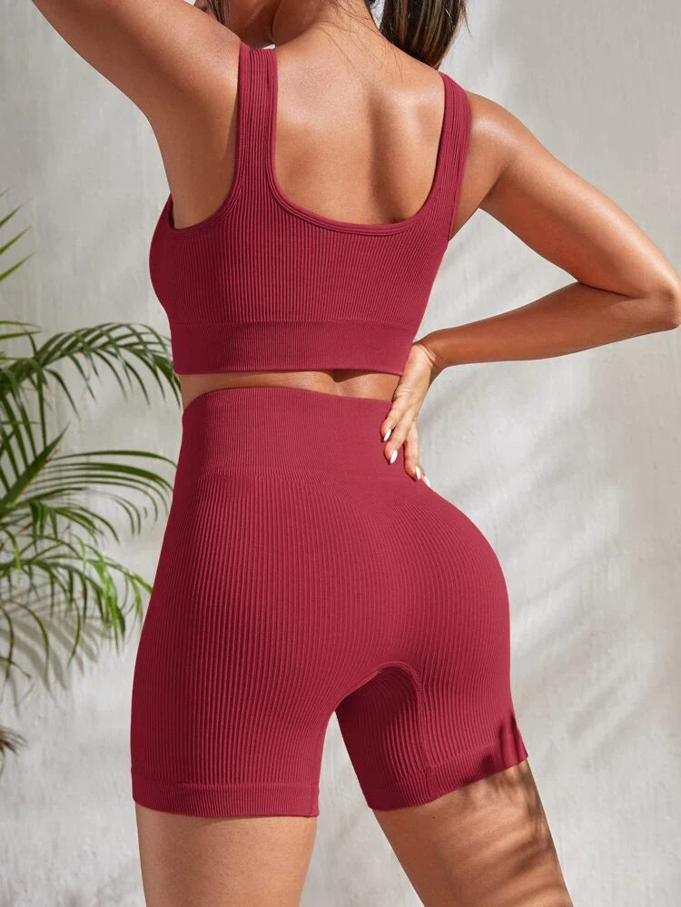 CONJUNTO DE FITNESS SIENNA – Set de entrenamiento de 2 piezas para mujeres con transpirabilidad y comodidad