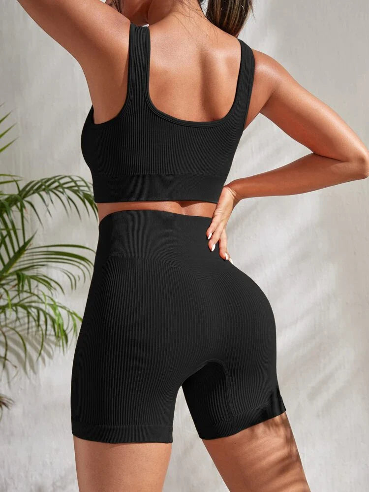 CONJUNTO DE FITNESS SIENNA – Set de entrenamiento de 2 piezas para mujeres con transpirabilidad y comodidad