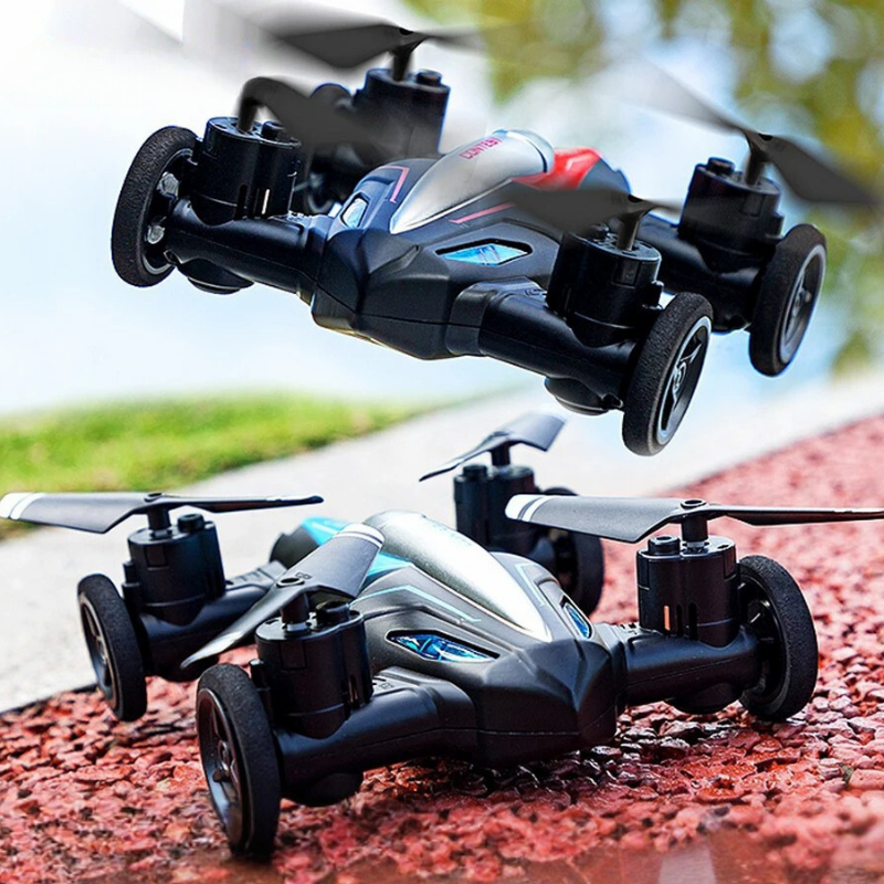 SkyRacer – Coche y dron 2 en 1 con control remoto para diversión de vuelo y conducción