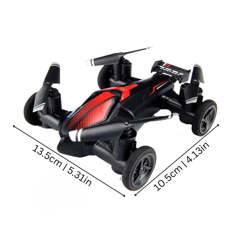 SkyRacer – Coche y dron 2 en 1 con control remoto para diversión de vuelo y conducción