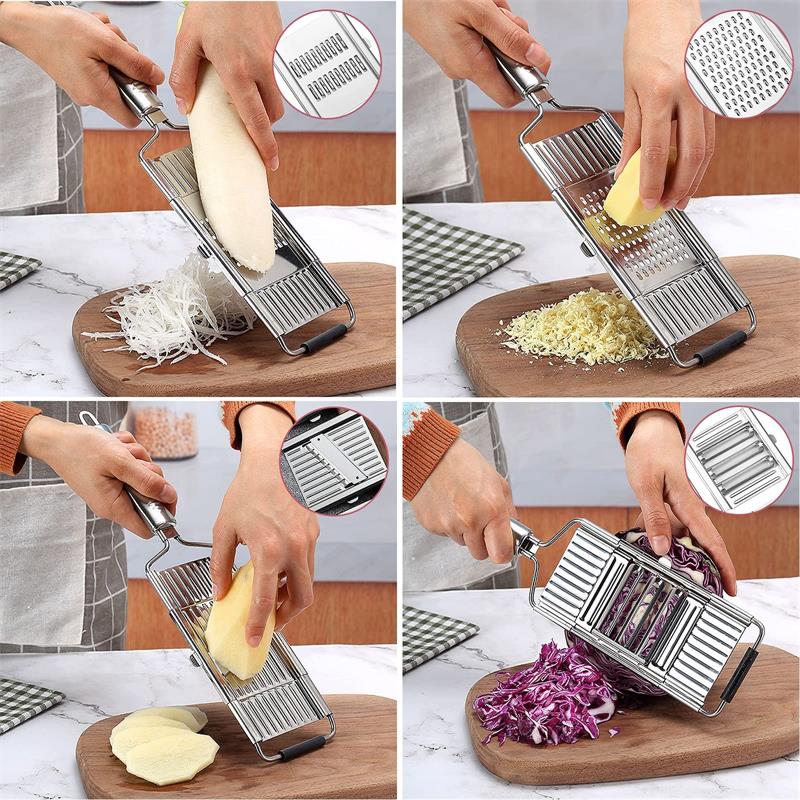 SLICEWISE – Cortador de cocina versátil con 4 cuchillas de acero inoxidable