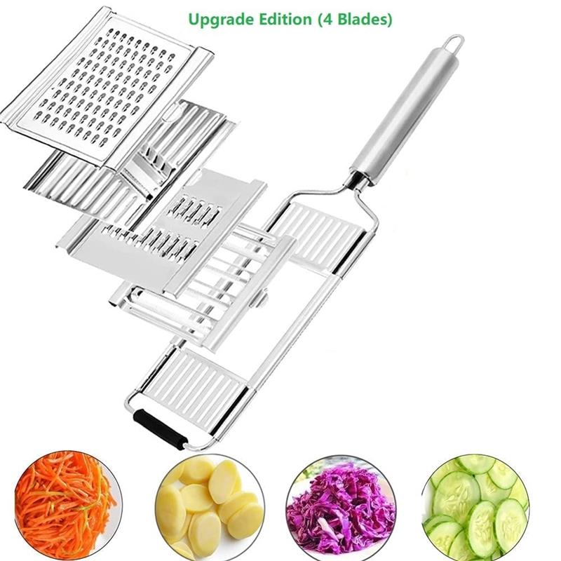 SLICEWISE – Cortador de cocina versátil con 4 cuchillas de acero inoxidable