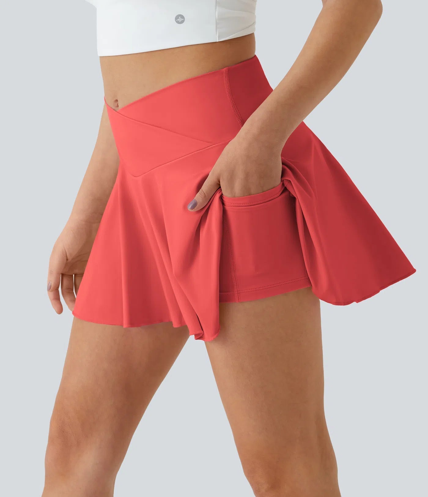 Falda SOFTLYZERO – Falda de tenis ultraligera con cinturilla cruzada y pantalones cortos integrados