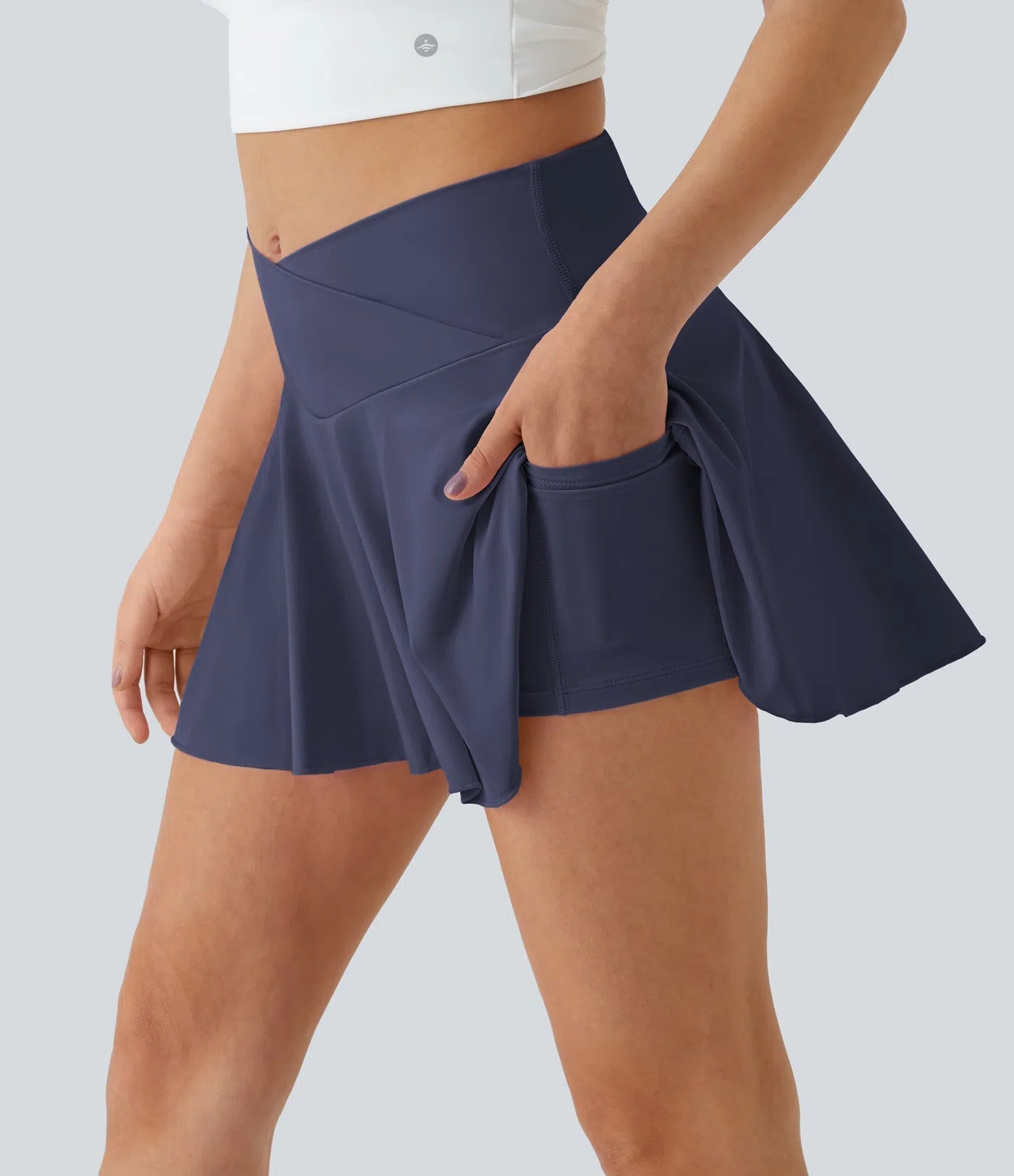 Falda SOFTLYZERO – Falda de tenis ultraligera con cinturilla cruzada y pantalones cortos integrados