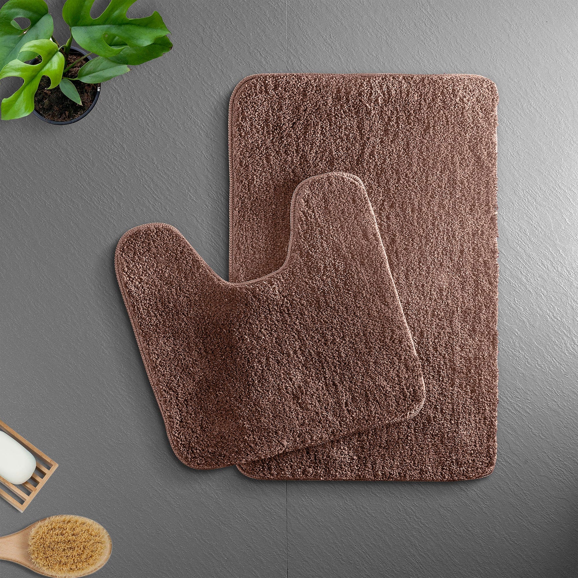 VeluSoft Plüsch-Mikrofaser-Badematte | Schnell saugfähiger, rutschfester Badezimmerteppich für Komfort und Sicherheit