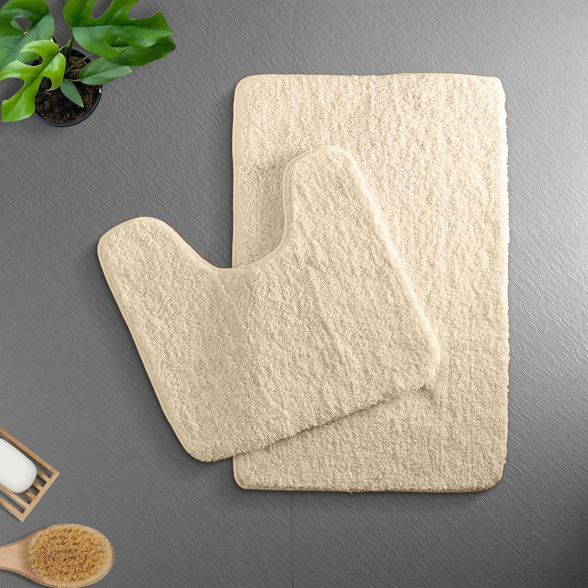 VeluSoft Plüsch-Mikrofaser-Badematte | Schnell saugfähiger, rutschfester Badezimmerteppich für Komfort und Sicherheit