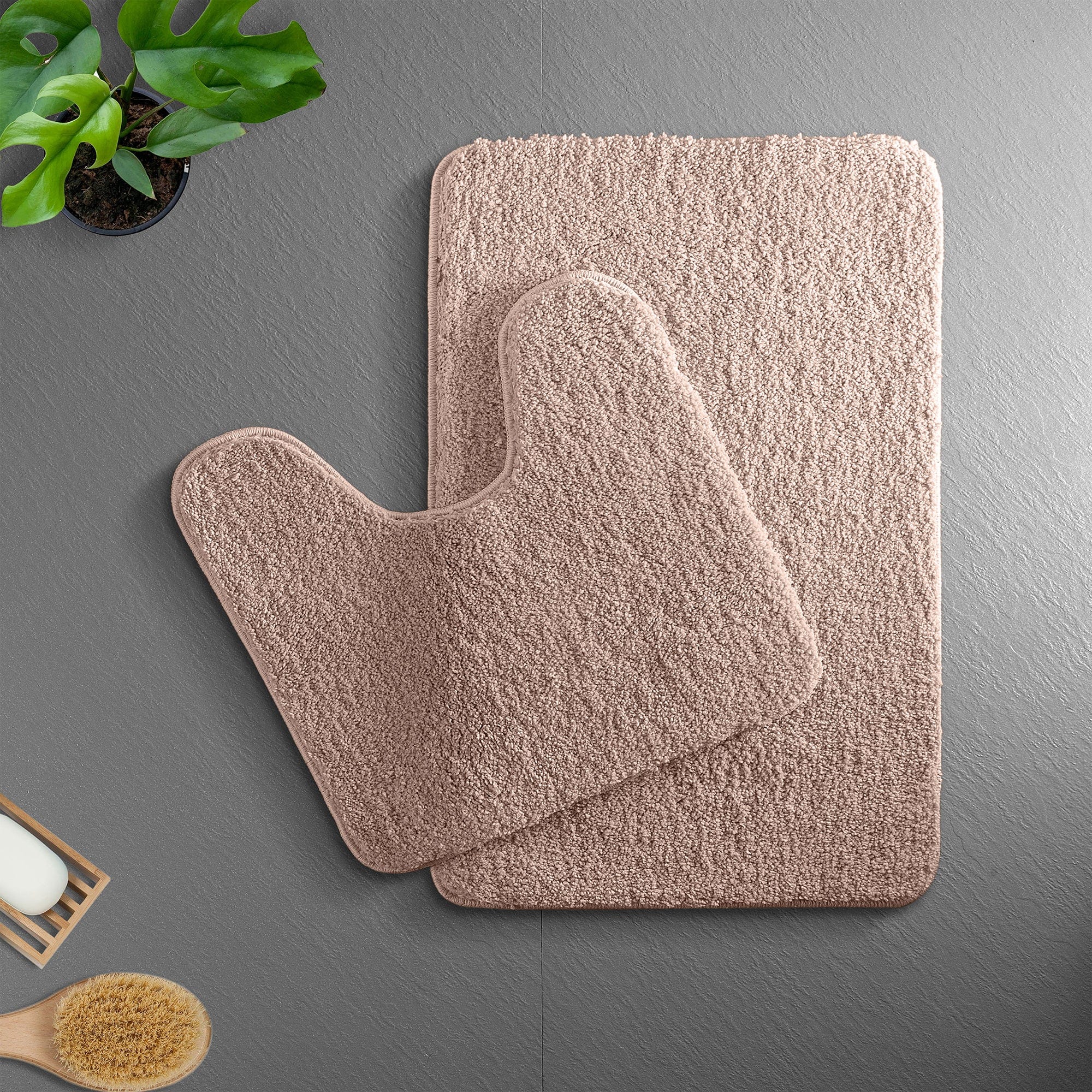 VeluSoft Plüsch-Mikrofaser-Badematte | Schnell saugfähiger, rutschfester Badezimmerteppich für Komfort und Sicherheit