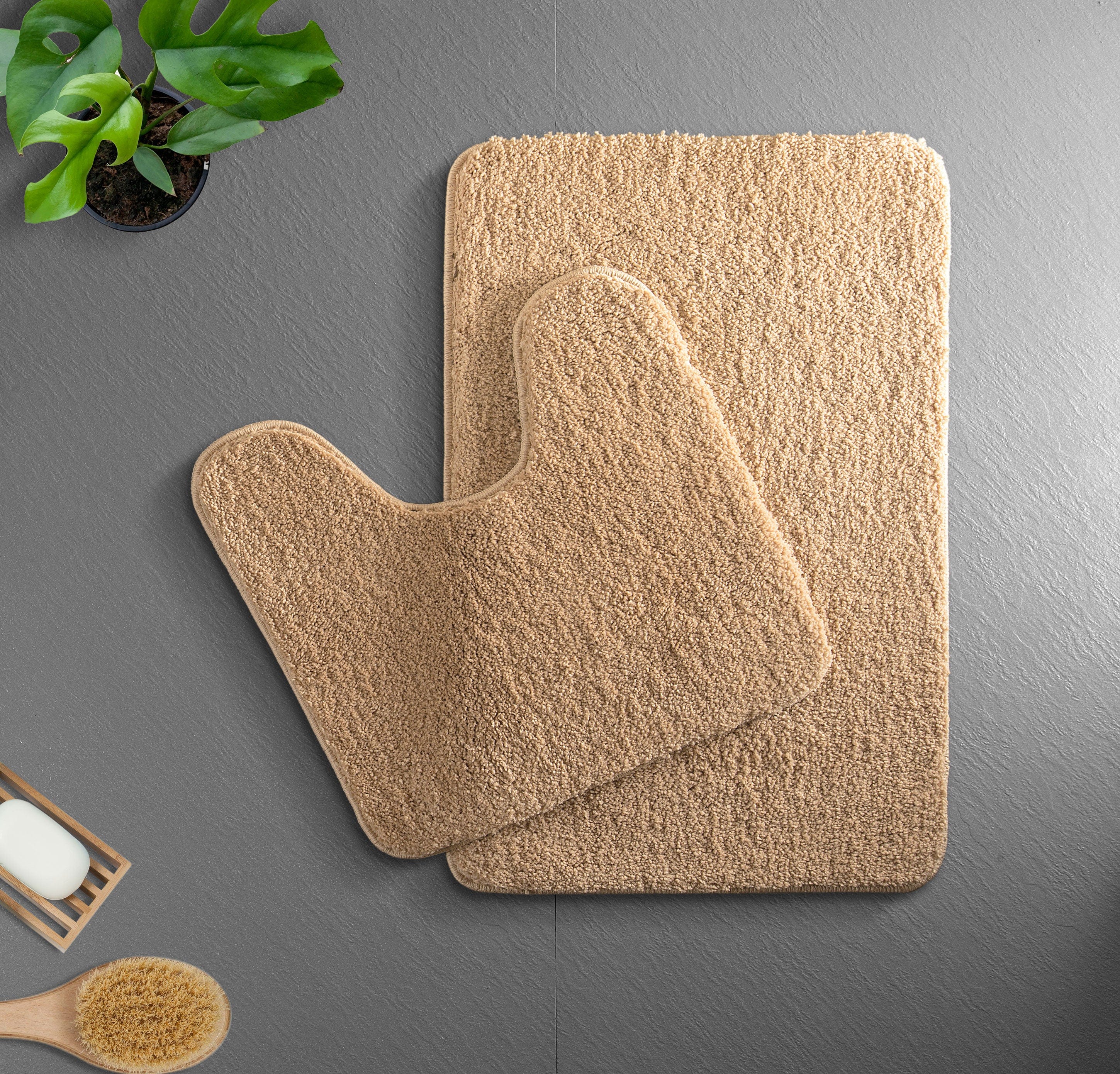 VeluSoft Plüsch-Mikrofaser-Badematte | Schnell saugfähiger, rutschfester Badezimmerteppich für Komfort und Sicherheit