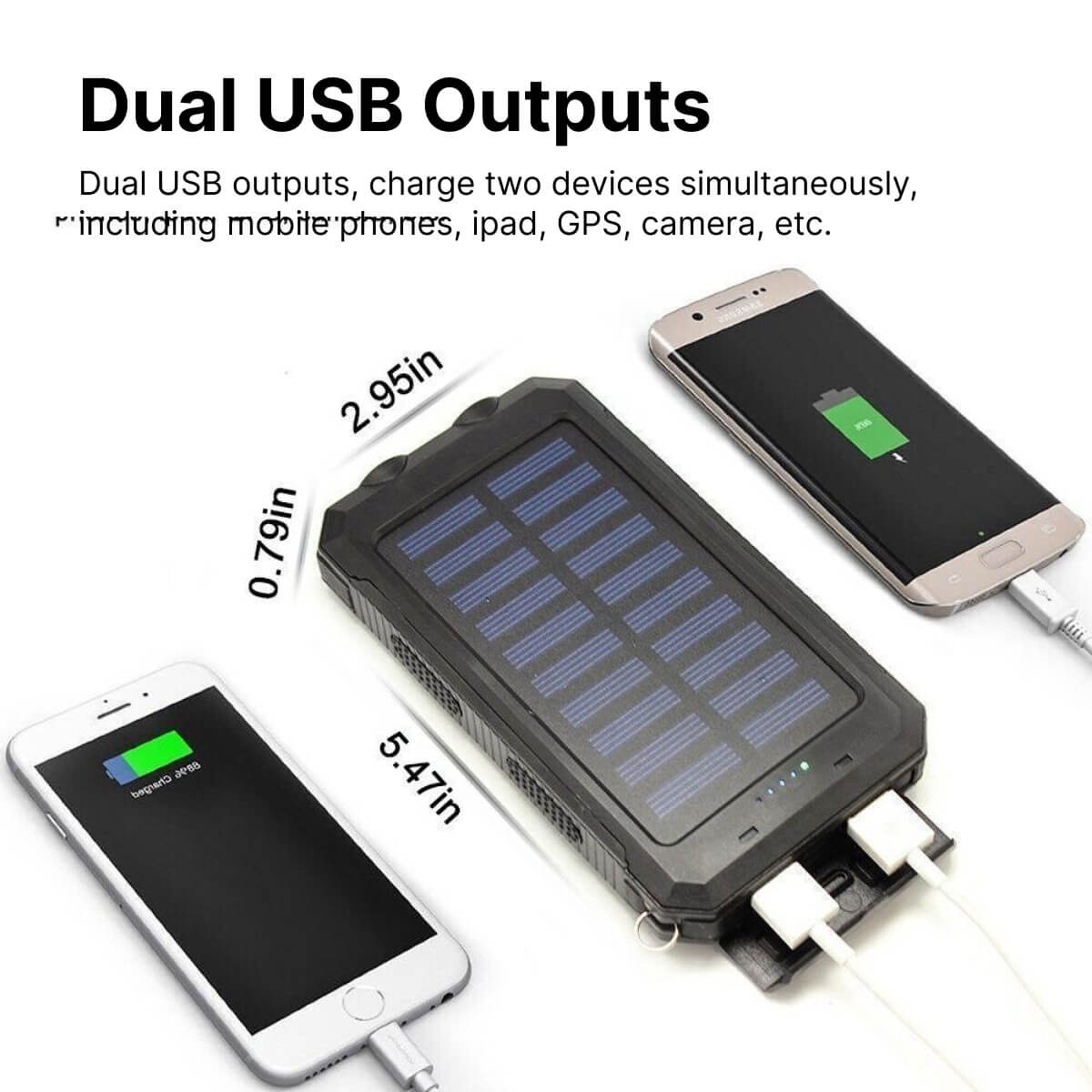 SOLARFORCE Power Bank – Wasserdichte Solar-Powerbank mit 500000mAh für Outdoor-Abenteuer