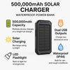 SOLARVAULT – Powerbank solar de 500000mAh para exteriores y aventuras