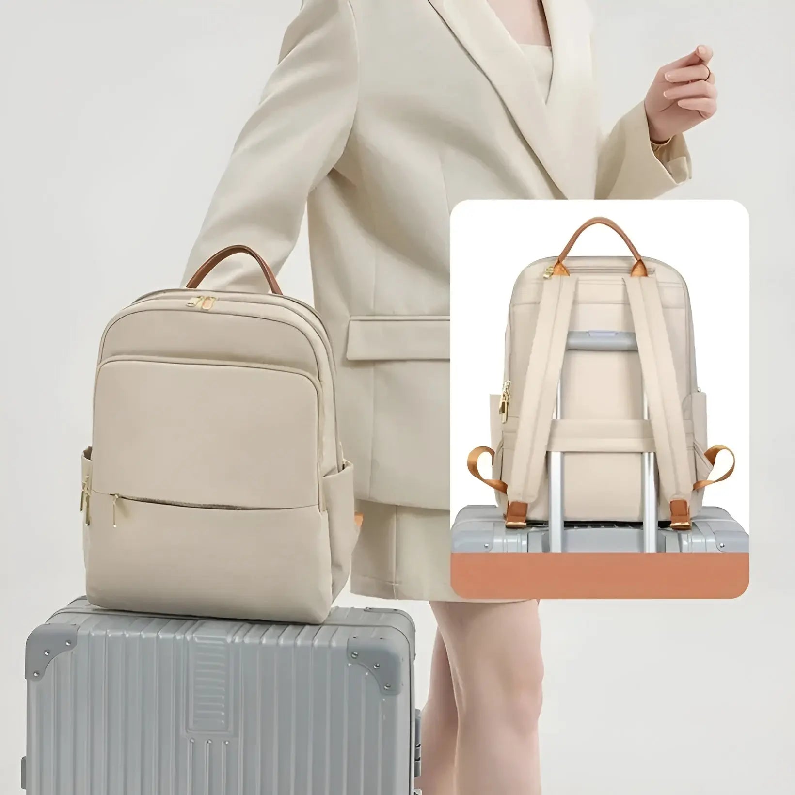 Sophia – Mochila elegante para mujer con compartimento para portátil y diseño impermeable