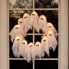 SPOOKFEST – LED Ghost Wreath for Halloween with Creepy Glow 0