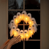 SPOOKFEST – LED Ghost Wreath for Halloween with Creepy Glow 2