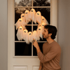SPOOKFEST – LED Ghost Wreath for Halloween with Creepy Glow 3