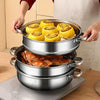 STEAMPRO – 3-stufiger Dampfgarer aus Edelstahl mit klarem Glasdeckel 6