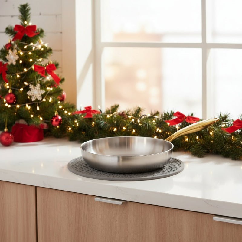 STEELTRIQ – 316 Edelstahl-Bratpfanne mit 7-Schicht-Design, 2 mm Wandstärke und Induktionskompatibilität 1