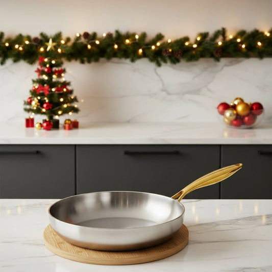 STEELTRIQ – 316 Edelstahl-Bratpfanne mit 7-Schicht-Design, 2 mm Wandstärke und Induktionskompatibilität 2