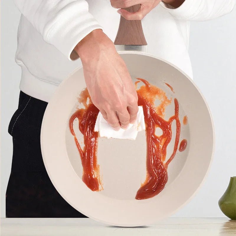 STONIQON – Tiefe Antihaftpfanne mit medizinischer Steinbeschichtung aus Edelstahl für Gas- und Induktionsherde 4