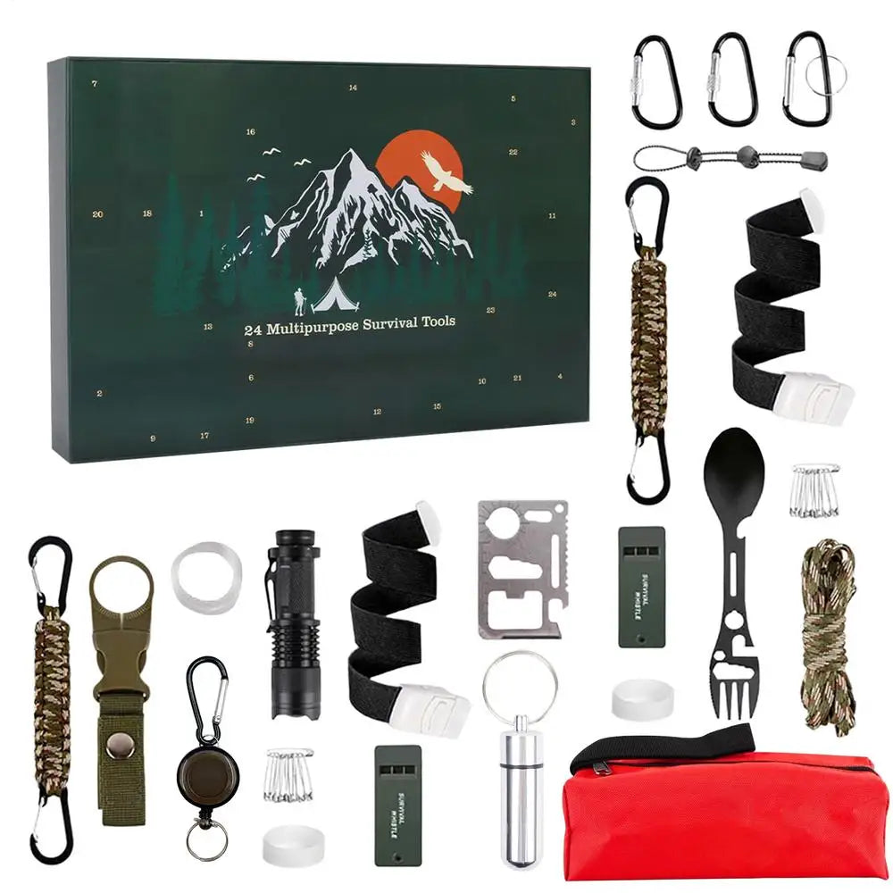 AdventureGear Adventskalender 2025 – 24 Outdoor-Werkzeuge für Männer
