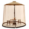 MOUSTIQUAIRE ECOSHIELD – Moustiquaire pour parasols jusqu'à 4 m – Réglable et avec fermeture éclair