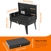 GrillMate Fold – Parrilla de acero plegable para barbacoa móvil y disfrute espontáneo del asado