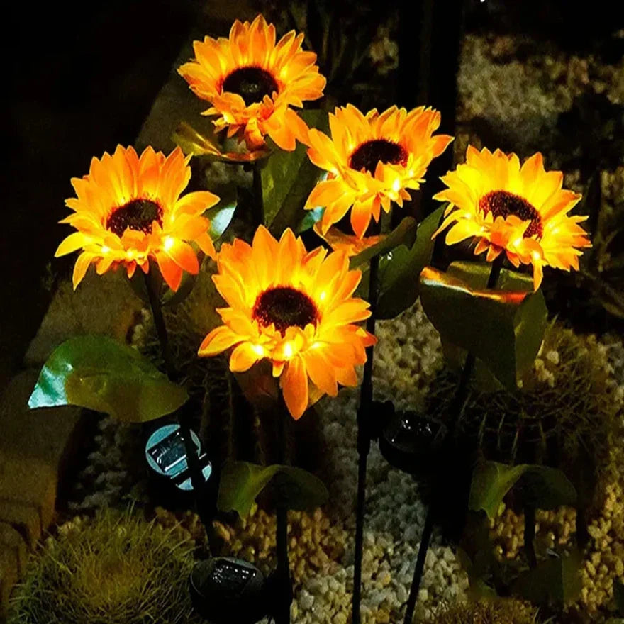 Wasserdichte Solar-Sonnenblumenlampe für Garten & Terrasse