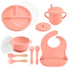 ColorMunch Ensemble Bébé – Ensemble d'apprentissage pour bébé 10 pièces, sans BPA, pour manger en toute autonomie