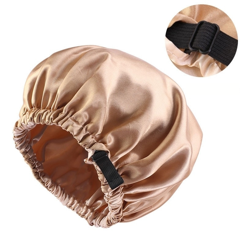 SATINGLOW – Gorra de satén lujosa para proteger el cabello durante la noche