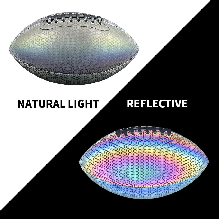 1pc, Size 9 Holographic Luminous Light Up Reflective American Football For Night Training, Glowing In The Dark American Football