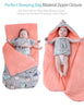 Baby Schlafsack mit Kapuze – Minky Decke für Neugeborene