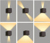 Moderne LED-Wandleuchte im Kubus-Design
