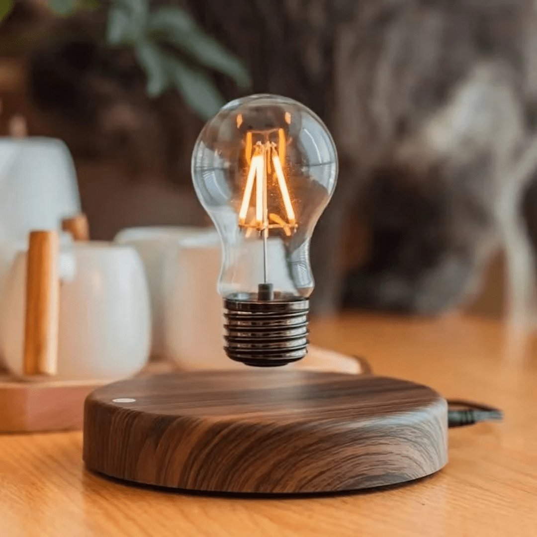LumiGlide Floating LED Bulb | Magnetisch schwebende Leuchte mit Touch-Steuerung für moderne Räume