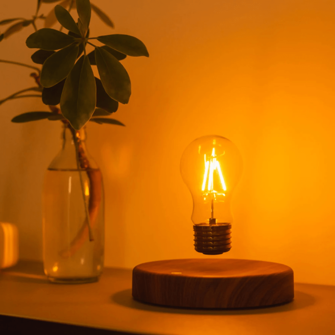 LumiGlide Floating LED Bulb | Magnetisch schwebende Leuchte mit Touch-Steuerung für moderne Räume