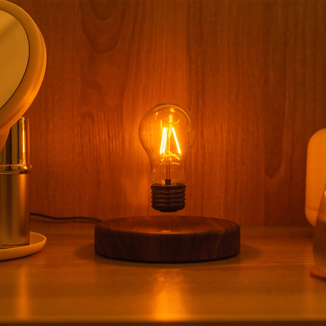 LumiGlide Floating LED Bulb | Magnetisch schwebende Leuchte mit Touch-Steuerung für moderne Räume