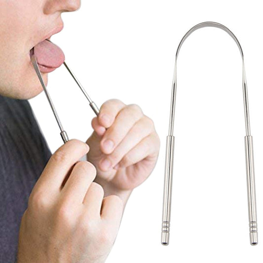 SCRAPEMASTER – Raspador de lengua de acero inoxidable para aliento fresco y mejor higiene bucal