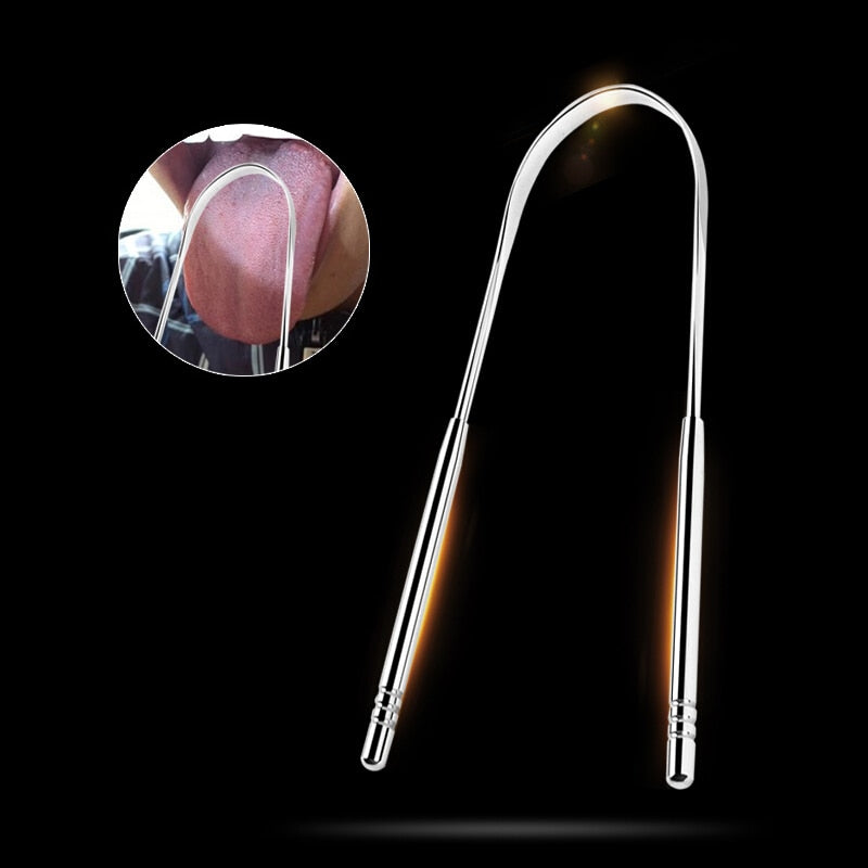 SCRAPEMASTER – Raspador de lengua de acero inoxidable para aliento fresco y mejor higiene bucal