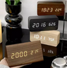WoodSense LED-Holzuhr – Sprachgesteuert & Stilvoll für jeden Raum-4