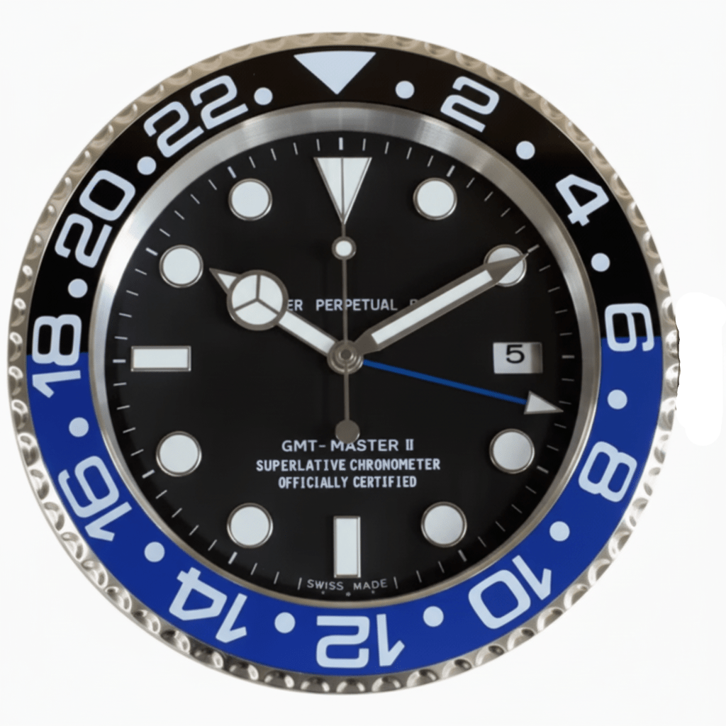 Varelux - SilentTime Wanduhr Edelstahl & Leuchtzeiger