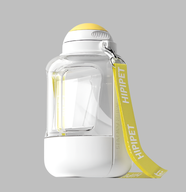 2-in-1 Trinkflasche für Hunde – Wasserflasche mit Futternapf für Unterwegs
