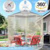 MOUSTIQUAIRE ECOSHIELD – Moustiquaire pour parasols jusqu'à 4 m – Réglable et avec fermeture éclair