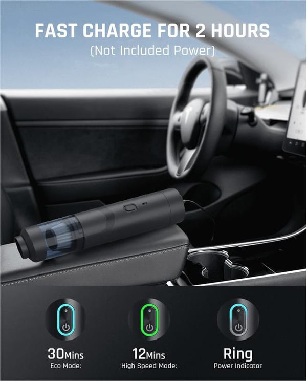 DUSTMATE – Kabelloser Handstaubsauger für mühelose Auto- & Haushaltsreinigung